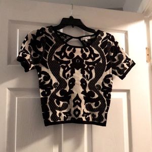 Knit sweater crop top